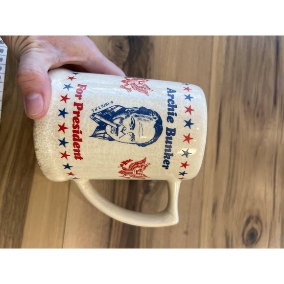 Vintage 1970's ARCHIE BUNKER for PRESIDENT Beer Mug THE BEER PARTY CANDIDATE - Picture 12 of 14